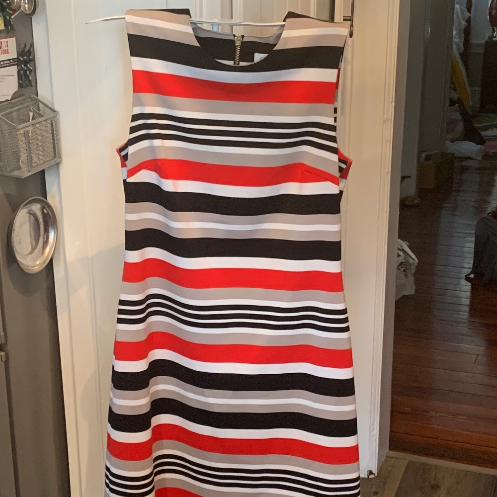 Calvin Klein exposed zip poly/spandex dress. Worn about 4x